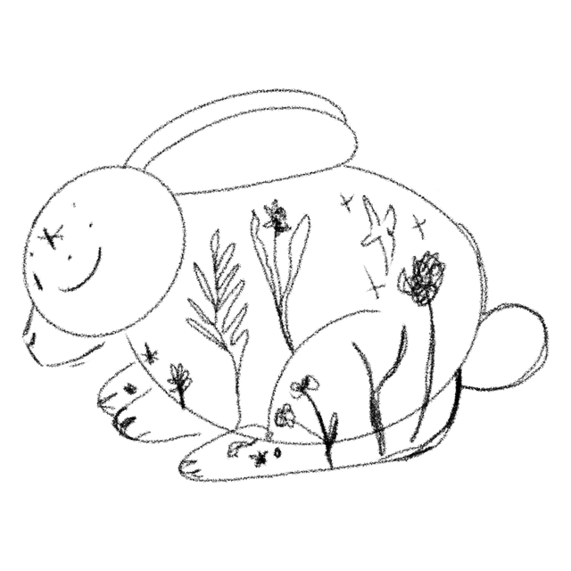 Boceto de vela conejito